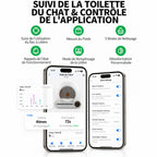 Suivi des passages du chat dans l'application de la litière L'Essentielle