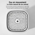 Fontaine Onde vue de dessus : eau en mouvement, le choix naturel de ton chat