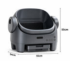 Dimensions de la litière automatique ouverte Plume